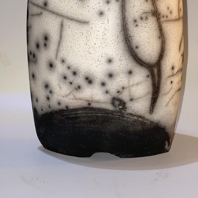 Hungarian No. 11 Raku Pottery Flat Vase by Ferenc Szili, 2017 For Sale - Image 4 of 18