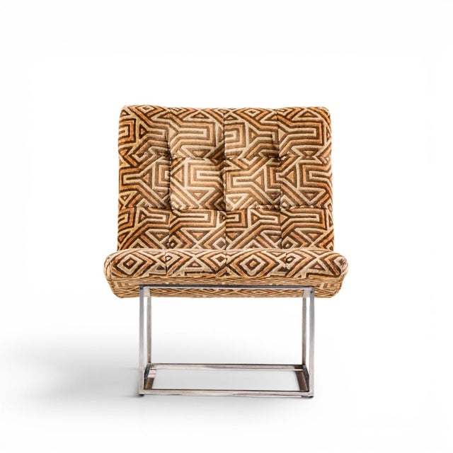 Mid 20th Century Milo Baughman for Thayer Coggin Mid Century Thin Line Scoop Chairs - Pair For Sale - Image 5 of 13