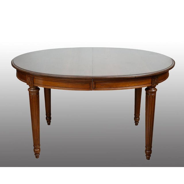 Antique Napoleon III Extendable Table in Solid Walnut, 19th Century For Sale - Image 3 of 3