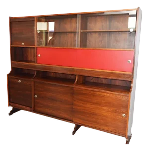 Credenza with Sliding Glass Doors, Italy, 1960s