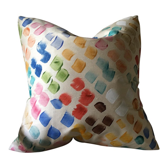 Hand Painted Silk Pillow by Peter Fasano Chairish