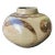 1991 Olive Organic Modern Ceramic Art Studio Round Vase For Sale