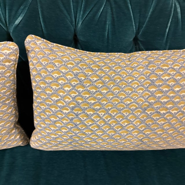 2020s Walter G. Naples Moss Azure Lumbar Pillows, Pair For Sale - Image 5 of 12