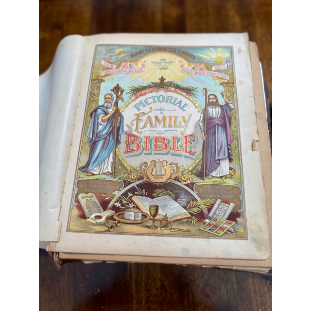 Rare Antique Family Bible For Sale - Image 10 of 12