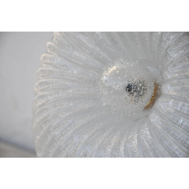 Italian Midcentury Murano Glass Flush Mount Light Barovier Style, 1970s For Sale - Image 10 of 13