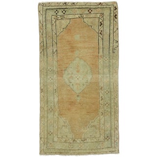 Vintage Turkish Oushak Rug, 02'02 X 04'03 For Sale