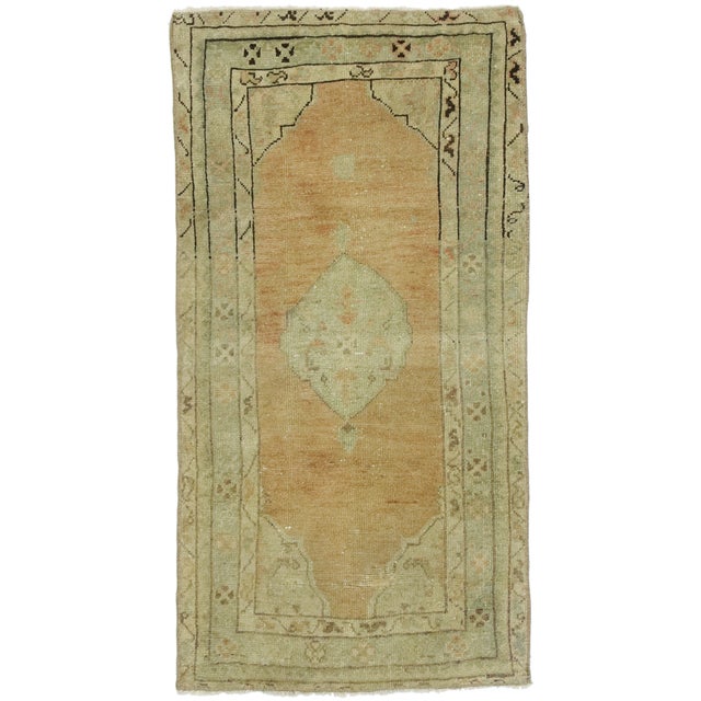 Vintage Turkish Oushak Rug, 02'02 X 04'03 For Sale