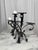 Mid-Century Modern Brutalist Wrought Iron Candlesticks, 1950s, Set of 2 For Sale - Image 3 of 9
