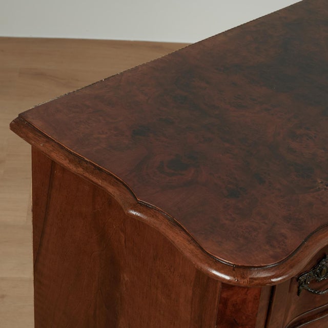 Brown Antique Dutch Burled Wood Commode or Chest For Sale - Image 8 of 17