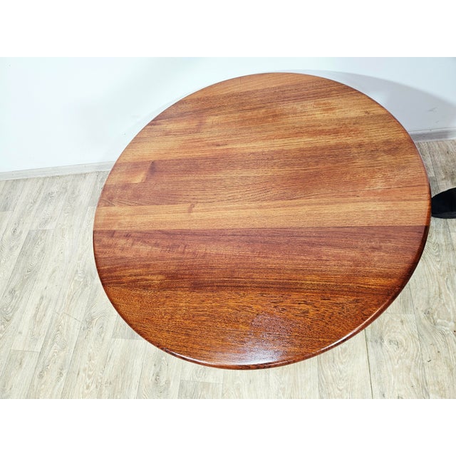 1960s Round Teak Model 59 Coffee Table by Niels Bach, Denmark, 1960s For Sale - Image 5 of 16