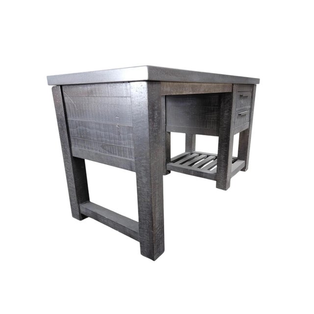 Restoration Hardware Vaughn Metal Reclaimed Storage Writing Desk For Sale - Image 9 of 11