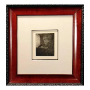 After Rembrandt "Self Portrait" Custom Framed Etching