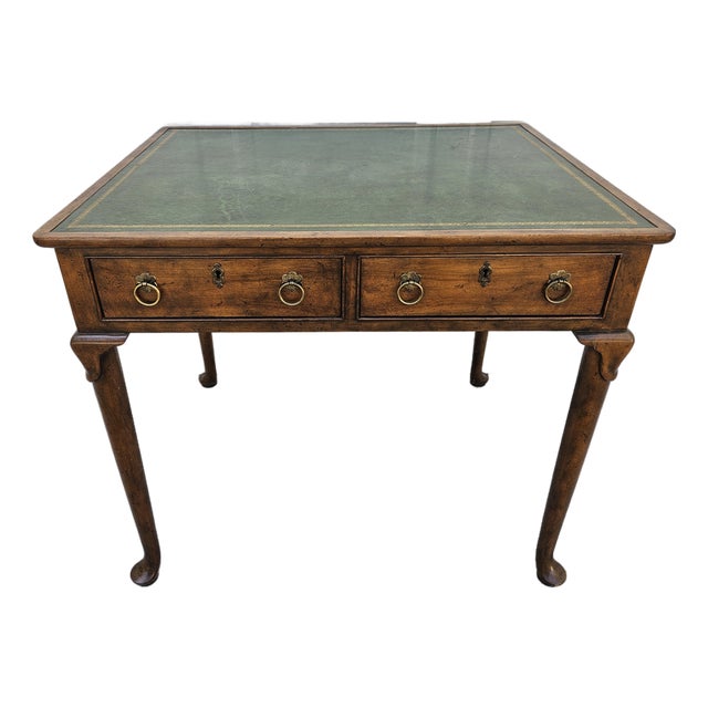 Baker Furniture Georgian Leather Top Writing Desk For Sale