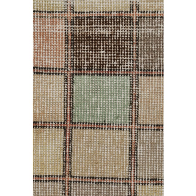 Vintage Zeki Müren Rug With Square Geometric Patterns, From Rug & Kilim For Sale In New York - Image 6 of 7