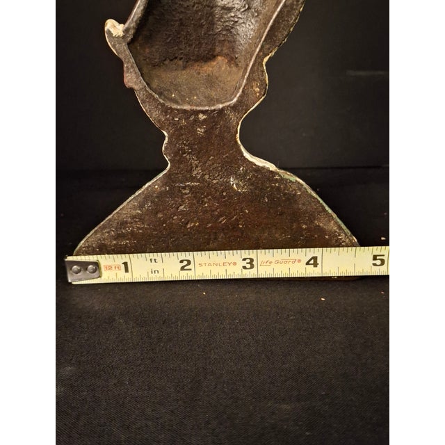 Antique Cast Iron Gentleman Rabbit Doorstop Albany Foundry 94 Top Hat For Sale - Image 18 of 18