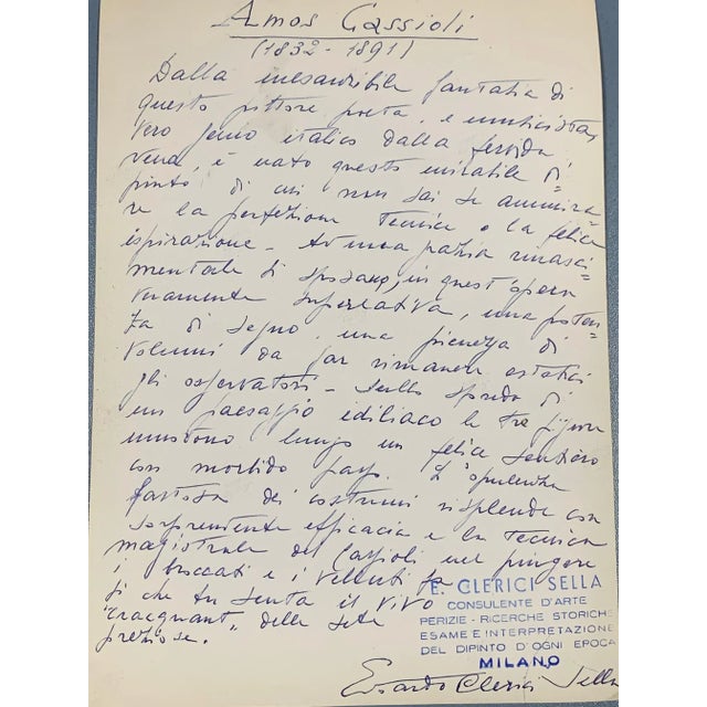 Cassioli Amos, La Rivale Painting For Sale - Image 9 of 10
