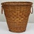 Brown Vintage Handwoven Split Reed and Wicker Waste Basket For Sale - Image 8 of 10