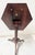 Napoleon iii-style tilting pedestal table in oak tripod base with twisted central column six-sided top inlaid with brass...