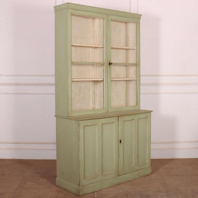 Antique English Painted Bookcase, 1890s For Sale - Image 10 of 11