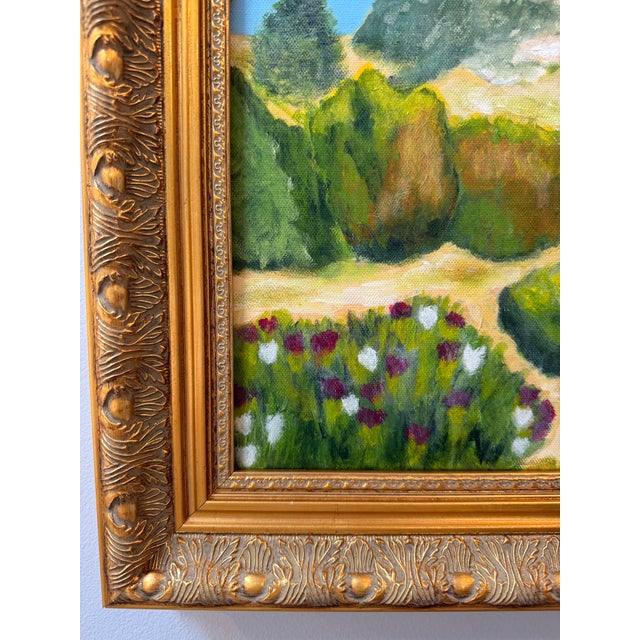 “Gardens of Augustus, Capri” Contemporary Impressionist Style Original Painting Framed For Sale - Image 4 of 8