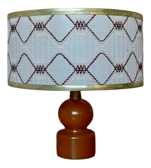 Vintage Brown Glass Table Lamp, 1970s