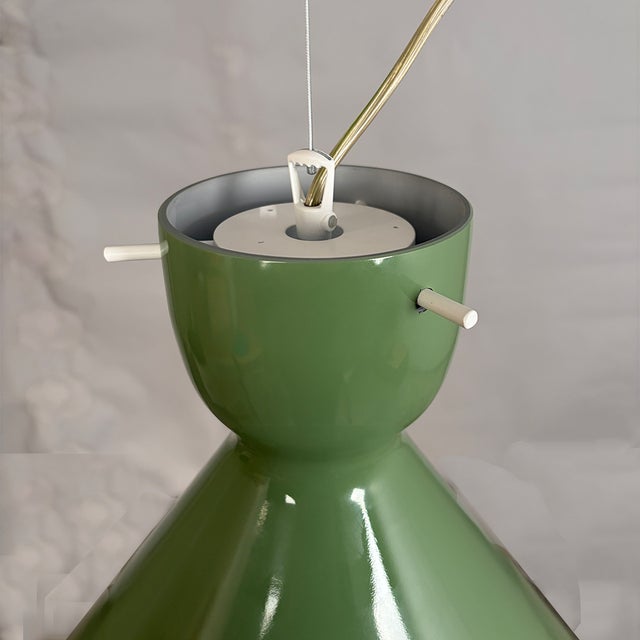 Forest Green Vintage Pendant Light by Mariana Iskra for Ribes Studio, 2004 For Sale - Image 8 of 13