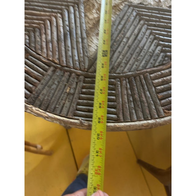 1970s Cabin Fever, Mountain House, Wooden Side Table With Star Design For Sale - Image 9 of 10