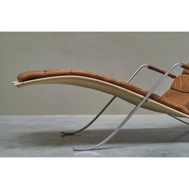 FK87 Grasshopper Lounge Chair in Cognac Leather by Fabricius & Kastholm for Kill International, 1940s For Sale - Image 12 of 18
