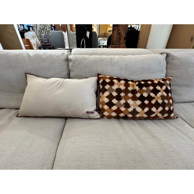 Brown Iosis for Yves Delorme Florentine Grenade Lumbar Pillows, Pair For Sale - Image 8 of 12