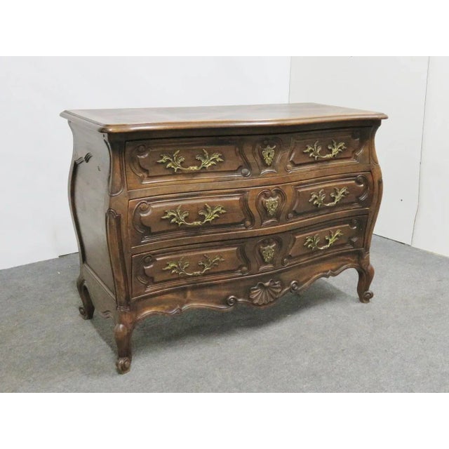 Late 19th Century Louis XV Carved Walnut Bombay Commode For Sale - Image 12 of 12