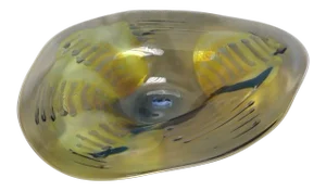 Peter Bramhall Signed Dated 1982 Studio Art Glass Centerpiece Bowl