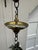 Metal Vintage Floral and Metal Single Bulb Hanging Fixture For Sale - Image 7 of 10