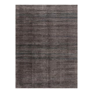 Rug & Kilim’s Moroccan Style Rug in Gray With Blue All-Over Patterns For Sale