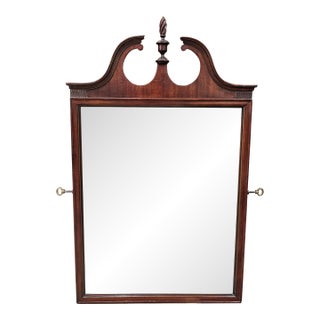 Mid Century Georgian Style Mahogany Wall Mirror For Sale