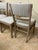 1940s 1940s Custom Refinished Cerused Solid Oak Mid-Century Transitional Dining Chairs - Set of 6 For Sale - Image 5 of 13