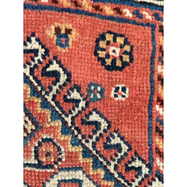 Blue Small Bag Face Qashqai Rug, 1890s For Sale - Image 8 of 18