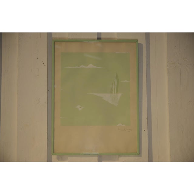 Jean Boris Lacroix, Landscape, Gouache on Paper, 1940s For Sale - Image 6 of 8