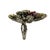 Metal 3.27 Carat Rubellite Tourmaline Diamond Sapphire 18k Gold Floral Ring, Size 6.75 For Sale - Image 7 of 7
