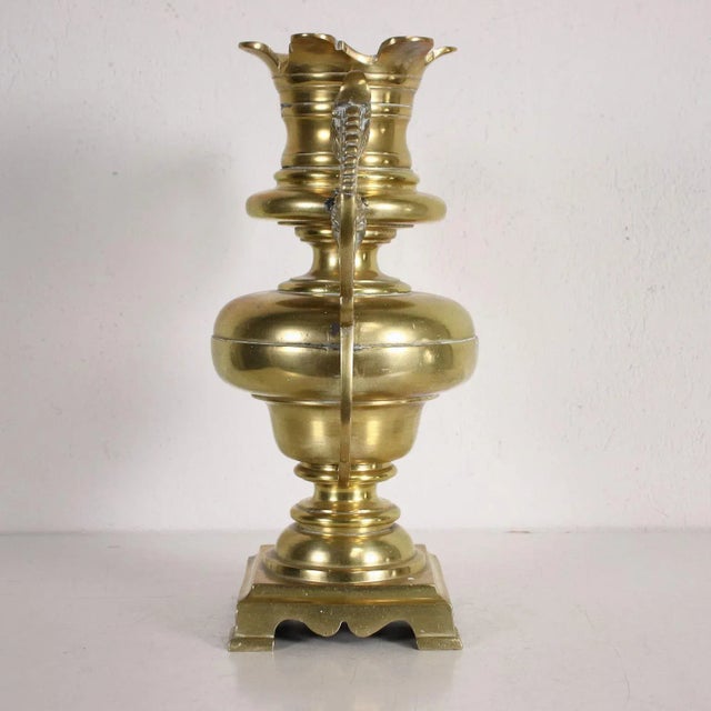 Solid Brass Gilt Vase For Sale - Image 8 of 10
