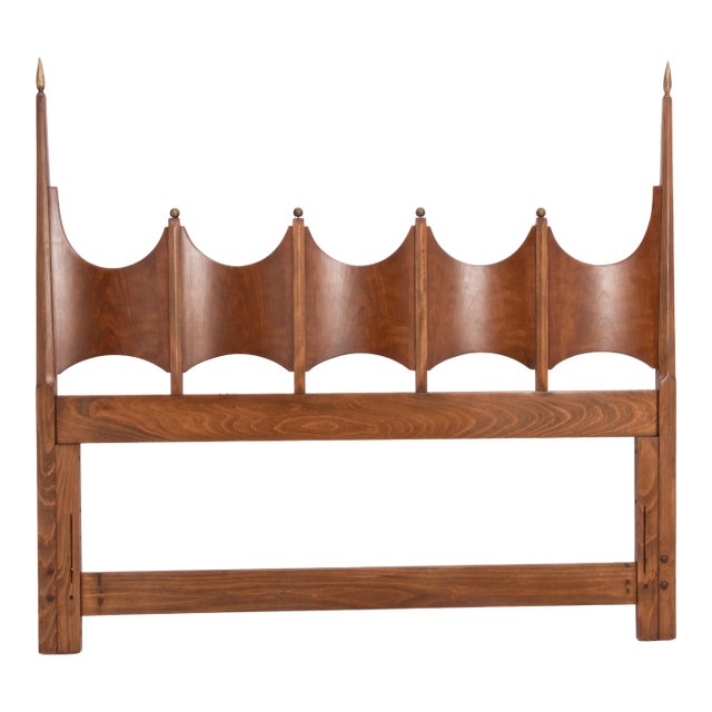 Thomasville Arched Queen Headboard Mid Century For Sale