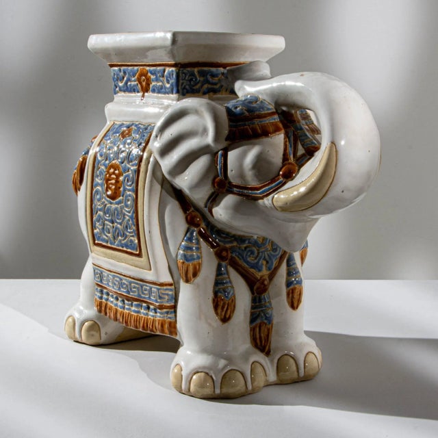 1960s French Ceramic Elephant For Sale - Image 4 of 13