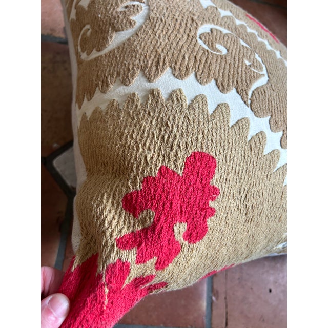 Handmade Suzani Throw Pillow For Sale - Image 4 of 12