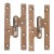Pair of Vintage 2.625 X 5.562 In. Steel Lift Off Olive Door Hinges For Sale