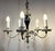Antique Five-Arm Metal, Black Glass and Crystal Chandelier For Sale - Image 11 of 15