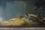 Textile Vintage Snow-Capped Mountains & Lake Landscape Painting For Sale - Image 7 of 14