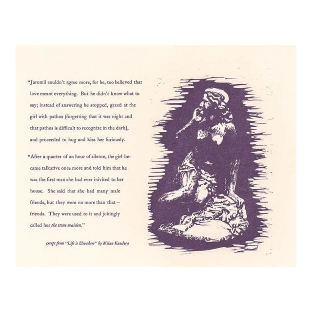 2001 Heather Montgomery Stone Maiden Relief Print For Sale