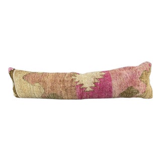 12 x 46 Lumbar Rug Pillow Topkapi Tranquil Turkish Pillow Cushion Cover For Sale