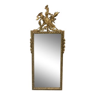 18th Century French Louis XVI Gilt Wood Pier Mirror For Sale