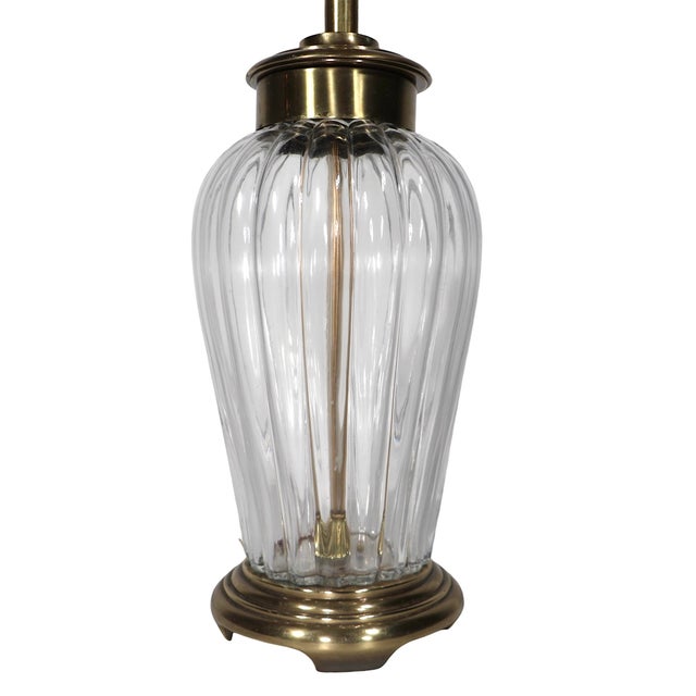 Glass and Brass Table Lamp by Frederick Cooper C. 1970/80's For Sale In New York - Image 6 of 12