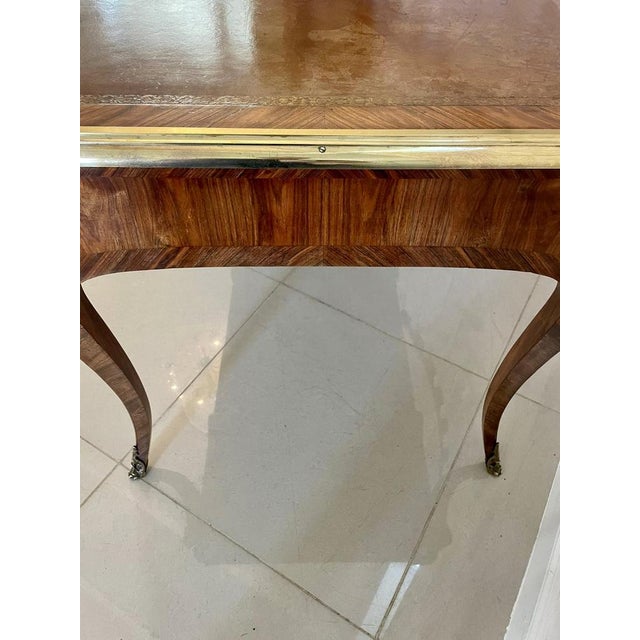 Brown Large Antique Victorian Kingwood Desk, 1850 For Sale - Image 8 of 18